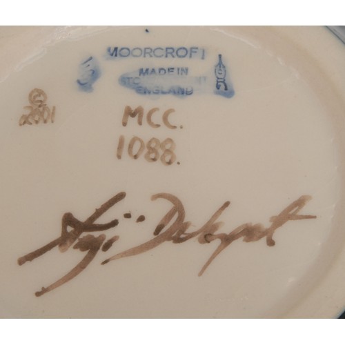 4096 - A Moorcroft 'Queen of the Night' pattern compressed ovoid vase, designed by Anji Davenport, having t... 