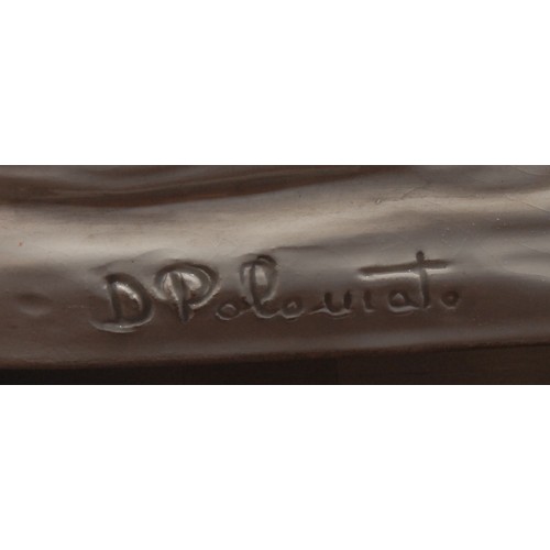 4072 - A large Italian faience figure, after D. Polo Uiato, of a reclining boy, wearing traditional Morocca... 