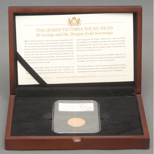 3033 - Gold coins - 22ct gold The Queen Victoria Young Head St George and the Dragon sovereign, 7.98g, 1876... 
