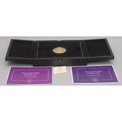 3040 - Gold proof coins - 24ct gold The Platinum Jubilee 'God Save the Queen' 1oz 50p coin, 31.1g, limited ... 