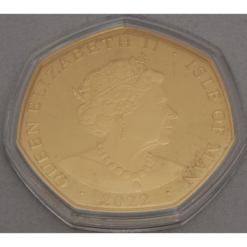3040 - Gold proof coins - 24ct gold The Platinum Jubilee 'God Save the Queen' 1oz 50p coin, 31.1g, limited ... 