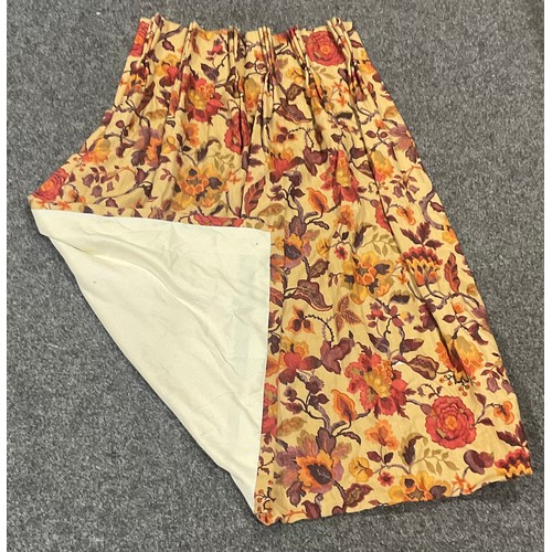 5202 - Textiles - Pair of Sanderson linen curtains, AMANPURI 2008, 72cm wide, 150cm drop