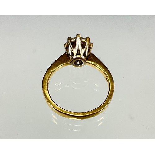 6245 - An 18ct gold solitaire diamond ring, 
set with a 1.00ct round brilliant cut diamond in an eight-claw... 
