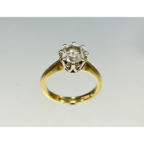 6245 - An 18ct gold solitaire diamond ring, 
set with a 1.00ct round brilliant cut diamond in an eight-claw... 