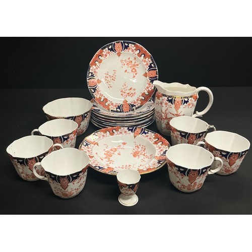 5060 - A Royal Crown Derby Imari part tea service comprising 8 side plates, 6 cups, 1 milk jug, 1 soup plat... 