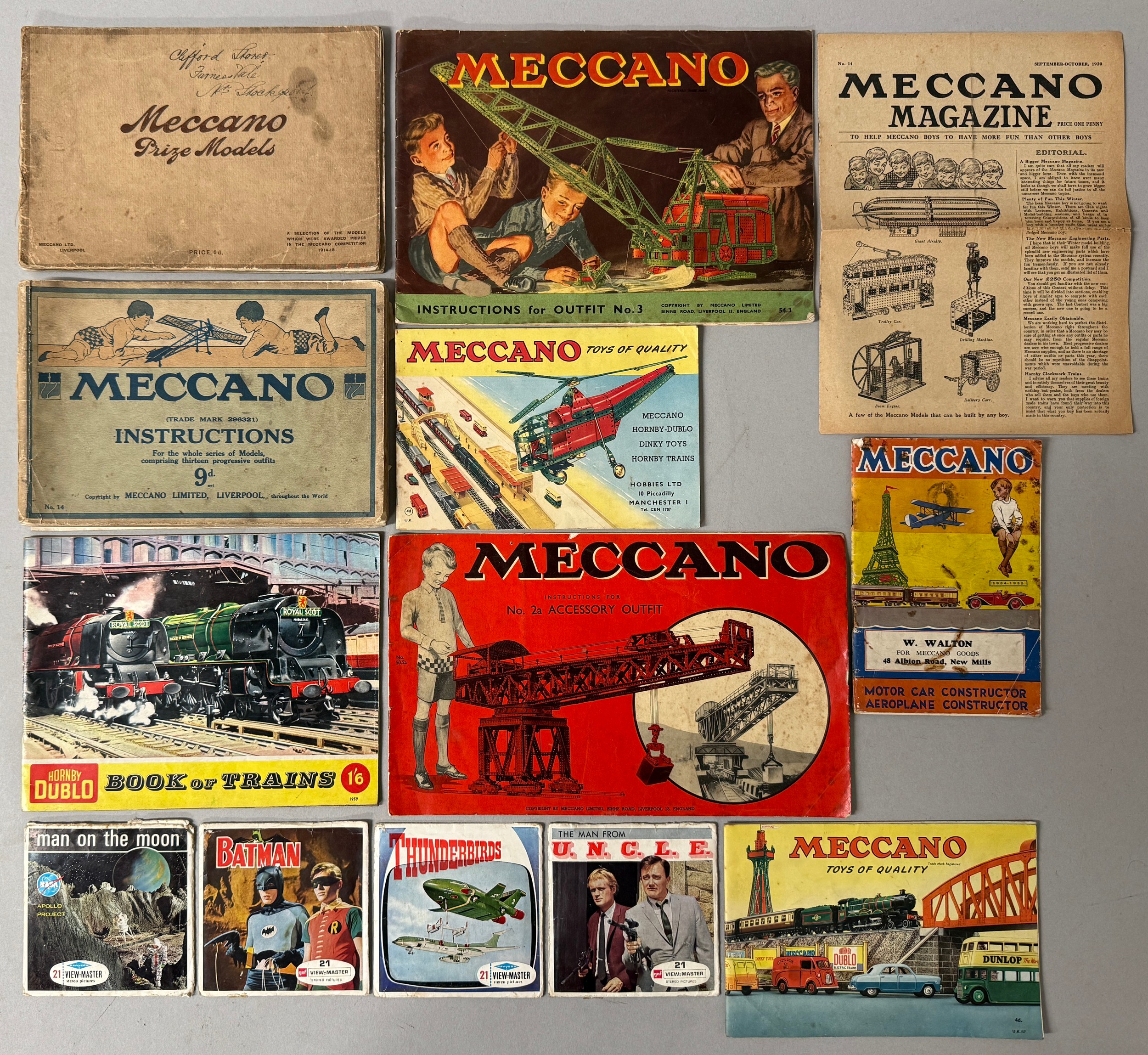 MECCANO MAGAZINE 1951 12冊セット Meccano - Prize Models catalogue 1914-15; Instructions book No14