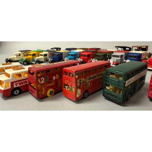3014 - Matchbox - A large quantity of unboxed models comprising Leyland Titan, London Bus, No65 Airport Coa... 