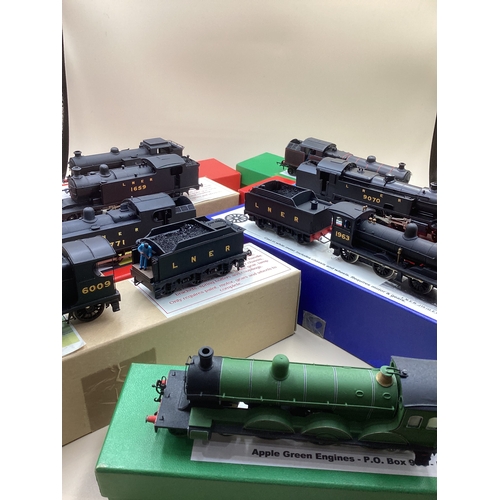 Model Railway interest ; Apple green engine built kits , Nu Cast built ...