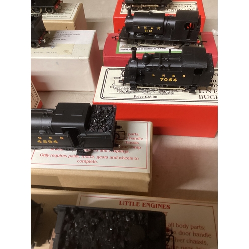 Fine Built model trains , principally LNER Locos with kit boxes and a ...