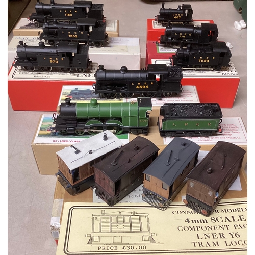 Fine Built model trains , principally LNER Locos with kit boxes and a ...