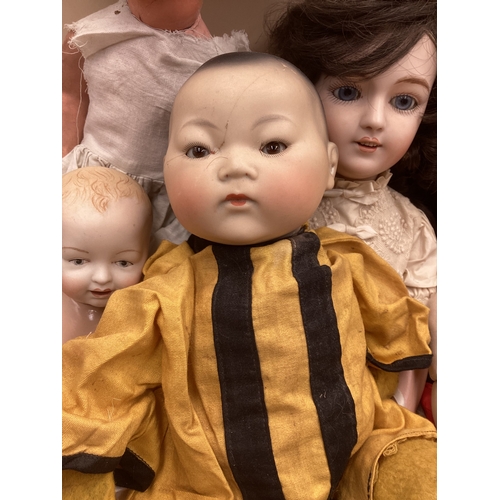 アンティークドール　ビスクドールArmand Marseille 353 Antique Armand Marseille 353 oriental head( damaged cracked