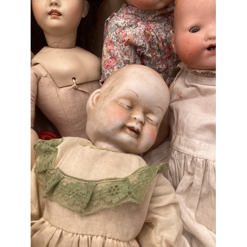 Antique Armand Marseille 353 oriental head( damaged cracked