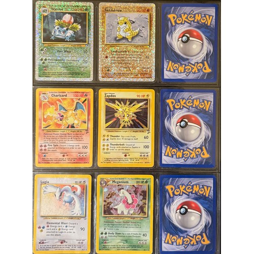 Pokmon TCG - 2 legendary set reverse holo cards including 47/110 Ivysaur,  91/110 Sandshrew; 2 base