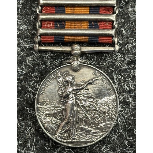 5009 - Victorian Queens South Africa Medal with 7 clasps, South Africa 1901, Belfast, Diamond Hill, Johanne... 
