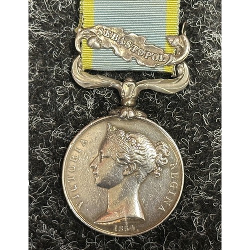5017 - Victorian Crimea Medal 1854 with Sebastopol Clasp impressed to 