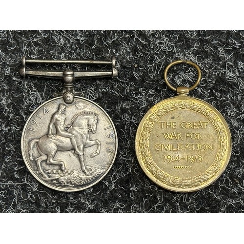 5034 - WW1 British War Medal and Victory Medal to 