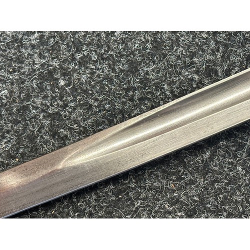 5076 - British 1899 Pattern Cavalry Sword with single edged fullered blade 850mm in length marked 