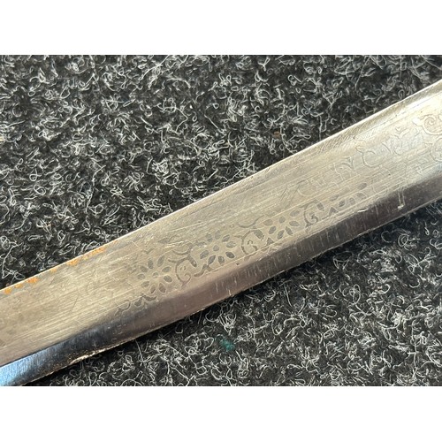 5076 - British 1899 Pattern Cavalry Sword with single edged fullered blade 850mm in length marked 