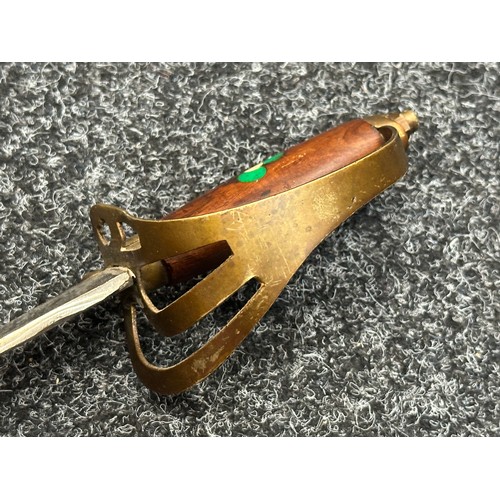 5076 - British 1899 Pattern Cavalry Sword with single edged fullered blade 850mm in length marked 