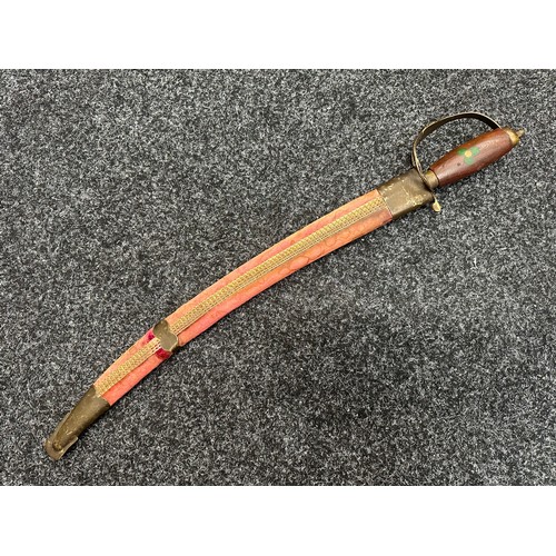 5076 - British 1899 Pattern Cavalry Sword with single edged fullered blade 850mm in length marked 