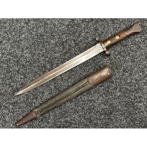5084 - Boer War Lee Metford Bayonet with double edged blade 300mm in length, maker marked 