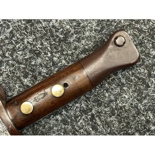 5084 - Boer War Lee Metford Bayonet with double edged blade 300mm in length, maker marked 