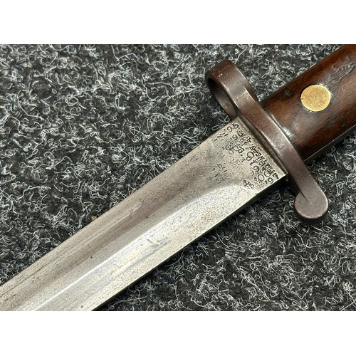 5084 - Boer War Lee Metford Bayonet with double edged blade 300mm in length, maker marked 