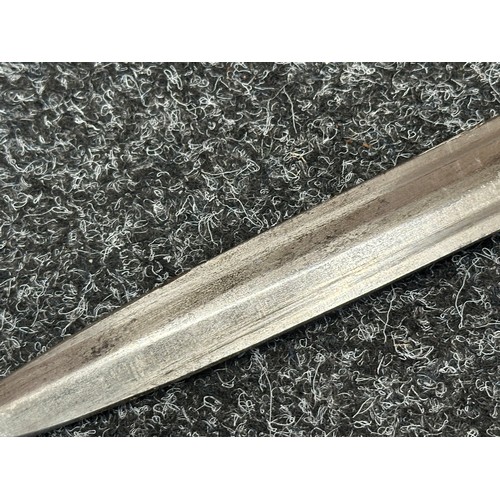 5084 - Boer War Lee Metford Bayonet with double edged blade 300mm in length, maker marked 