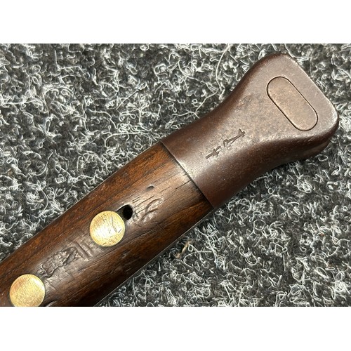 5084 - Boer War Lee Metford Bayonet with double edged blade 300mm in length, maker marked 