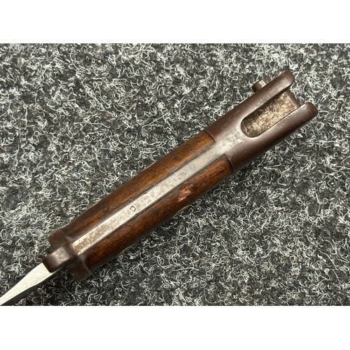 5084 - Boer War Lee Metford Bayonet with double edged blade 300mm in length, maker marked 