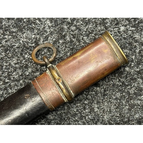5098 - US Officers Sword with curved fullered blade with etched decoration to both sides including 