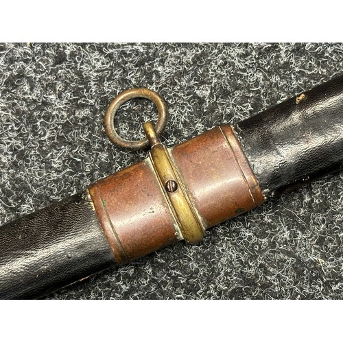 5098 - US Officers Sword with curved fullered blade with etched decoration to both sides including 