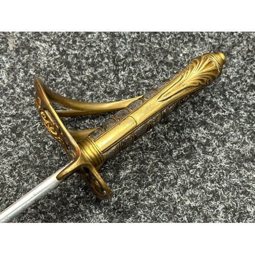 Victorian Officers Sword with single edged fullered blade 825mm in ...