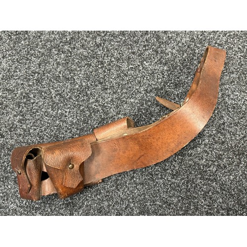 5110 - WW1 British 1903 pattern Leather .303 Rifle Bandoleer. Maker marked and dated 
