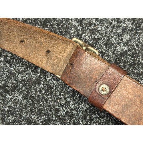 5110 - WW1 British 1903 pattern Leather .303 Rifle Bandoleer. Maker marked and dated 