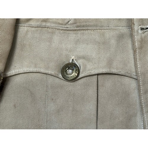 5111 - WW1 British Khaki Drill Tunic Sgt Kings African Rifles complete with original buttons, brass shoulde... 