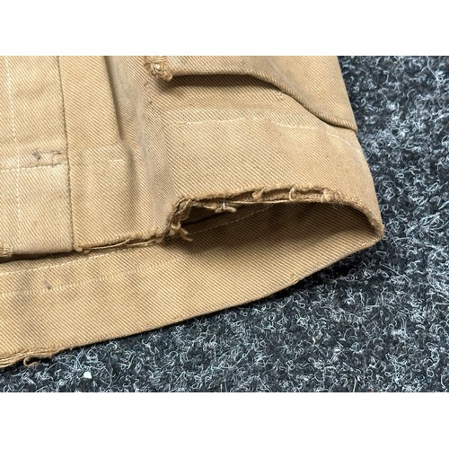 5111 - WW1 British Khaki Drill Tunic Sgt Kings African Rifles complete with original buttons, brass shoulde... 