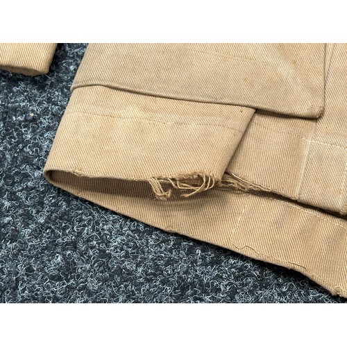 5111 - WW1 British Khaki Drill Tunic Sgt Kings African Rifles complete with original buttons, brass shoulde... 