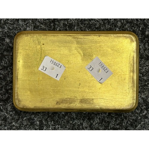 5119 - WW1 British Princess Mary's Gift Tin Christmas 1914, no contents, good original gilt finish intact. ... 