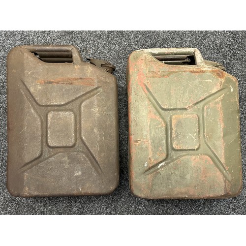WW2 British Jerricans x 2 both WD marked and maker marked 
