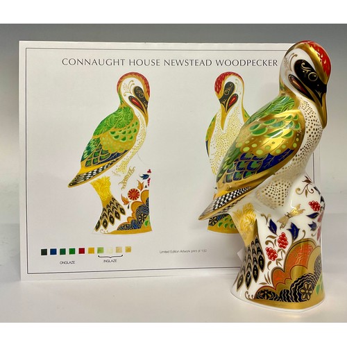 3132 - A Royal Crown Derby paperweight, Newstead Woodpecker, a signature edition of 750, designed by Jane J... 