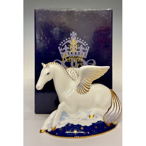 3138 - A Royal Crown Derby paperweight, Pegasus, the first of a pair of Mythical Beasts, exclusive to Govie... 