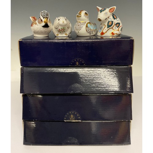 3163 - A Royal Crown Derby paperweight, Snuffle Piglet, Collector's Society Member's Pack exclusive, 6cm hi... 