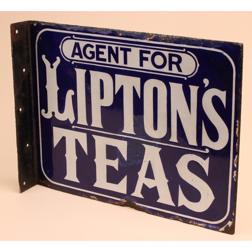 Advertising - an early 20th century rectangular double sided flanged ...