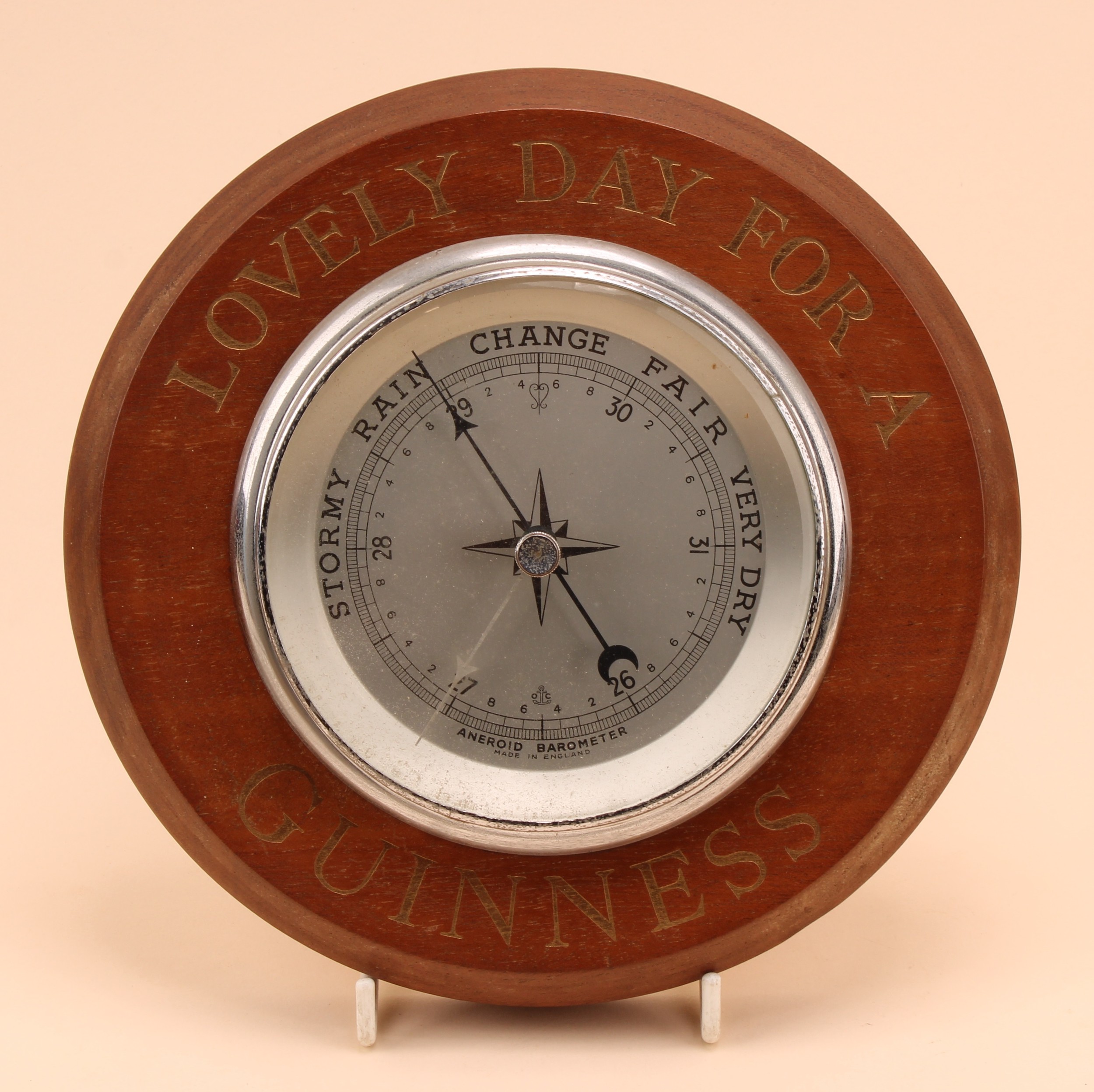 Advertising - Breweriana - a mid 20th century circular aneroid ...