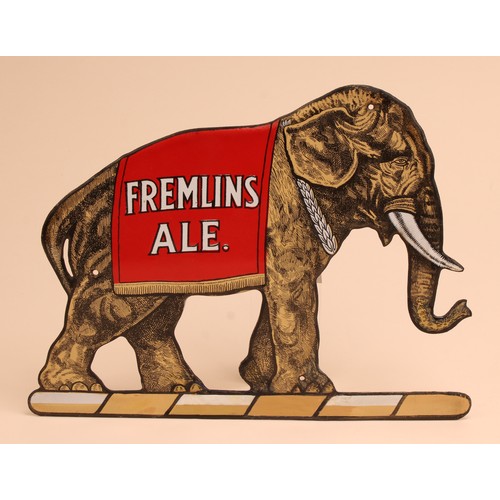 Advertising - Breweriana - a pair of shaped pictorial enamel signs ...