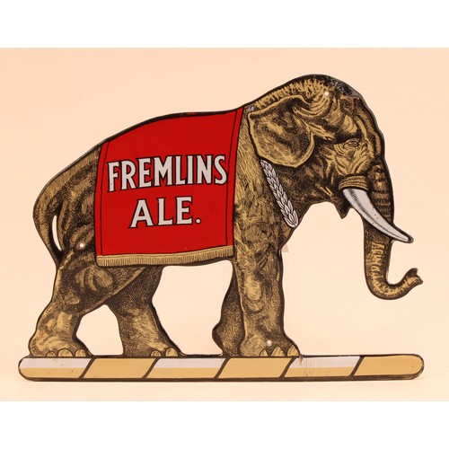 Advertising - Breweriana - a shaped pictorial enamel sign, Fremlins Ale ...