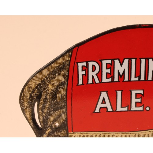 Advertising - Breweriana - a shaped pictorial enamel sign, Fremlins Ale ...