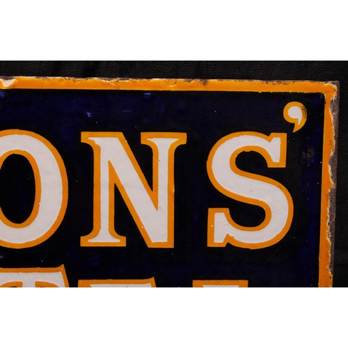 Advertising - an early 20th century rectangular flanged double sided ...