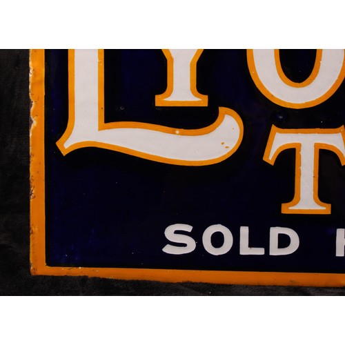 Advertising - an early 20th century rectangular flanged double sided ...